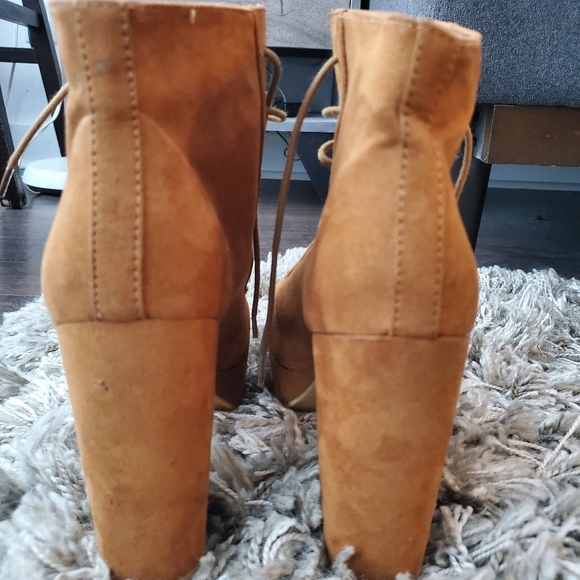 H and M Tan Platform Booties Size 41 EU/9.5 US - Picture 3 of 11